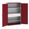 Cubio Storage Cabinet, 2 Doors, Red, 2000 x 1300 x 650mm thumbnail-0