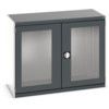 CUBIO SMLF-13610 CUPBOARD HOUSING WITH WINDOW DOOR-LIGHT/ANTH GREY thumbnail-0