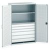 Cubio Storage Cabinet, 2 Doors, Light Grey, 2000 x 1300 x 650mm thumbnail-0