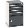 Cubio Drawer Cabinet, 4 Drawers, Anthracite Grey/Light Grey, 1000 x 650 x 750mm thumbnail-0