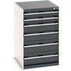 Cubio Drawer Cabinet, 6 Drawers, Anthracite Grey/Light Grey, 1000 x 650 x 750mm thumbnail-0