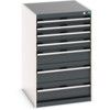 Cubio Drawer Cabinet, 7 Drawers, Anthracite Grey/Light Grey, 1000 x 650 x 750mm thumbnail-0