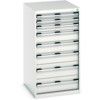 Cubio Drawer Cabinet, 8 Drawers, Light Grey, 1200 x 650 x 750mm thumbnail-0