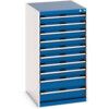 Cubio Drawer Cabinet, 10 Drawers, Blue/Light Grey, 1200 x 650 x 750mm thumbnail-0