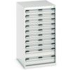 Cubio Drawer Cabinet, 10 Drawers, Light Grey, 1200 x 650 x 750mm thumbnail-0