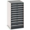 Cubio Drawer Cabinet, 10 Drawers, Anthracite Grey/Light Grey, 1200 x 650 x 750mm thumbnail-0