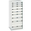 Cubio Drawer Cabinet, 9 Drawers, Light Grey, 1600 x 650 x 750mm thumbnail-0