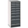 Cubio Drawer Cabinet, 9 Drawers, Anthracite Grey/Light Grey, 1600 x 650 x 750mm thumbnail-0