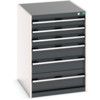 Cubio Drawer Cabinet, 6 Drawers, Anthracite Grey/Light Grey, 900 x 650 x 750mm thumbnail-0