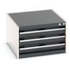 Cubio Drawer Cabinet, 3 Drawers, Anthracite Grey/Light Grey, 400 x 650 x 750mm thumbnail-0