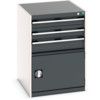 Cubio Drawer Cabinet, 3 Drawers, Anthracite Grey/Light Grey, 900 x 650 x 750mm thumbnail-0