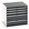 Cubio Drawer Cabinet, 5 Drawers, Anthracite Grey/Light Grey, 700 x 800 x 750mm thumbnail-0