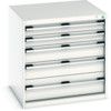 Cubio Drawer Cabinet, 5 Drawers, Light Grey, 800 x 800 x 750mm thumbnail-0