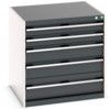 Cubio Drawer Cabinet, 5 Drawers, Anthracite Grey/Light Grey, 800 x 800 x 750mm thumbnail-0