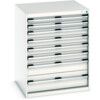 Cubio Drawer Cabinet, 8 Drawers, Light Grey, 1000 x 800 x 750mm thumbnail-0