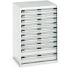 Cubio Drawer Cabinet, 10 Drawers, Light Grey, 1200 x 800 x 750mm thumbnail-0