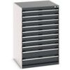 Cubio Drawer Cabinet, 10 Drawers, Anthracite Grey/Light Grey, 1200 x 800 x 750mm thumbnail-0