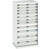 Cubio Drawer Cabinet, 11 Drawers, Light Grey, 1600 x 800 x 750mm thumbnail-0