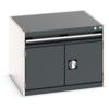 Cubio Drawer Cabinet, 1 Drawers, Anthracite Grey/Light Grey, 600 x 800 x 750mm thumbnail-0