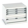 Cubio Drawer Cabinet, 4 Drawers, Light Grey, 600 x 800 x 750mm thumbnail-0