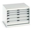 Cubio Drawer Cabinet, 5 Drawers, Anthracite Grey/Light Grey, 600 x 800 x 750mm thumbnail-0