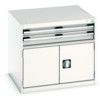 Cubio Drawer Cabinet, 2 Drawers, Light Grey, 700 x 800 x 750mm thumbnail-0