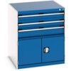 Cubio Drawer Cabinet, 2 Drawers, Blue/Light Grey, 800 x 800 x 750mm thumbnail-0