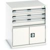 Cubio Drawer Cabinet, 2 Drawers, Light Grey, 800 x 800 x 750mm thumbnail-0