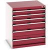 CUBIO SL-879-6.3 DRAWER CABINET-LIGHT GREY/RED thumbnail-0