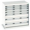 Cubio Drawer Cabinet, 7 Drawers, Light Grey, 1000 x 1050 x 750mm thumbnail-0