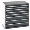 Cubio Drawer Cabinet, 8 Drawers, Anthracite Grey/Light Grey, 1000 x 1050 x 750mm thumbnail-0