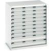 Cubio Drawer Cabinet, 10 Drawers, Light Grey, 1200 x 1050 x 750mm thumbnail-0