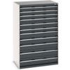 Cubio Drawer Cabinet, 11 Drawers, Anthracite Grey/Light Grey, 1600 x 1050 x 750mm thumbnail-0