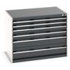 Cubio Drawer Cabinet, 6 Drawers, Anthracite Grey/Light Grey, 800 x 1050 x 750mm thumbnail-0