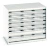 Cubio Drawer Cabinet, 7 Drawers, Light Grey, 900 x 1050 x 750mm thumbnail-0