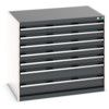 Cubio Drawer Cabinet, 7 Drawers, Anthracite Grey/Light Grey, 900 x 1050 x 750mm thumbnail-0