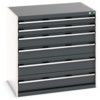 Cubio Drawer Cabinet, 6 Drawers, Anthracite Grey/Light Grey, 1000 x 1050 x 750mm thumbnail-0