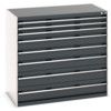 Cubio Drawer Cabinet, 8 Drawers, Anthracite Grey/Light Grey, 1200 x 1300 x 750mm thumbnail-0