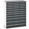 Cubio Drawer Cabinet, 11 Drawers, Anthracite Grey/Light Grey, 1600 x 1300 x 750mm thumbnail-0