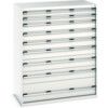 Cubio Drawer Cabinet, 9 Drawers, Light Grey, 1600 x 1300 x 750mm thumbnail-0