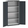 CUBIO STANDARD DUTY CUPBOARD 1050x525x2000 LIGHT/ANTH GREY thumbnail-0