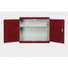 Cubio Wall Cabinet, 2 Doors,Grey/Red, 1000 x 1050 x 325mm thumbnail-0