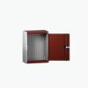 Cubio Wall Cabinet, 2 Doors,Grey/Red, 700 x 525 x 325mm thumbnail-0