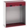 CUBIO SMLF-10612 CUPBOARD HOUSING WITH SHUTTER DOOR-LIGHT GREY/RED thumbnail-0