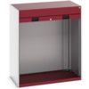 CUBIO SMLF-10612 CUPBOARD HOUSING WITH SHUTTER DOOR-LIGHT GREY/RED thumbnail-0