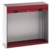 CUBIO SMLF-10612 CUPBOARD HOUSING WITH SHUTTER DOOR-LIGHT GREY/RED thumbnail-0