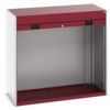 CUBIO SMLF-13612 CUPBOARD HOUSING WITH SHUTTER DOOR-LIGHT GREY/RED thumbnail-0