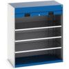 Cubio Storage Cabinet, 2 Roller Shutter Doors, Blue, 1200 x 1300 x 1300mm thumbnail-0