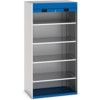 Cubio Storage Cabinet, 2 Roller Shutter Doors, Blue, 2000 x 1300 x 1300mm thumbnail-0