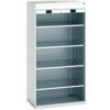 Cubio Storage Cabinet, 2 Roller Shutter Doors, Light Grey, 2000 x 1300 x 1300mm thumbnail-0